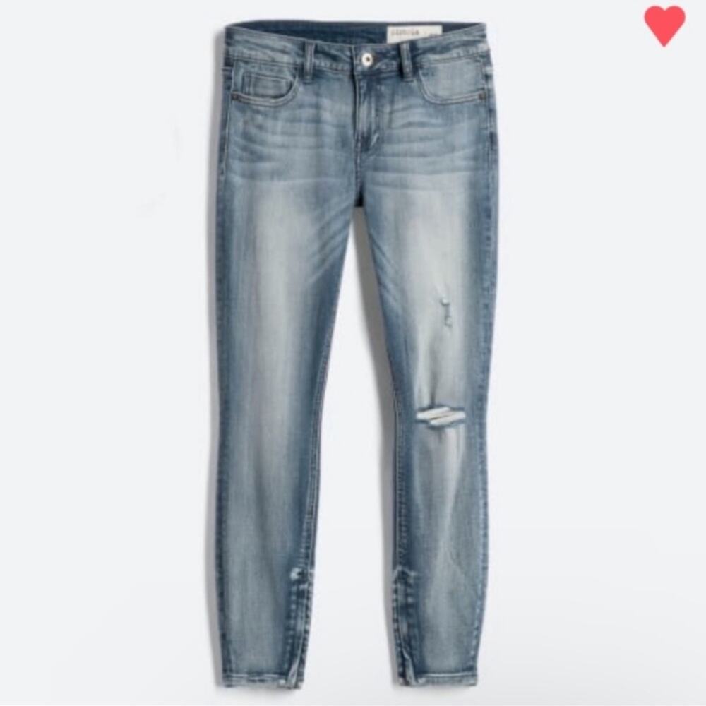 Pistola Distressed Zipper Ankle Skinny Jeans Size 28 - Picture 3 of 10